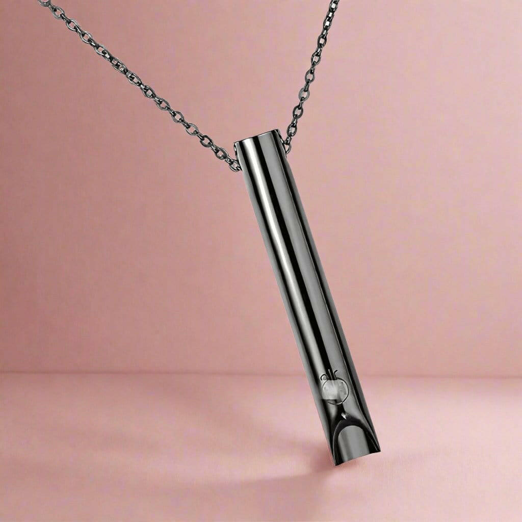 Black Necklace Mindful Breathing Necklace Stress Relief - Mindful Rings