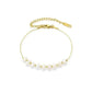 14k Gold Plated Stainless Steel Fresh Water Pearl Bead Bracelet - Anxiety Relief Jewellery - Mindful Rings