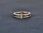 3 Part Rose Gold Stainless Steel Cz Gem Ring - Spinning Anxiety Ring - Mindful Rings