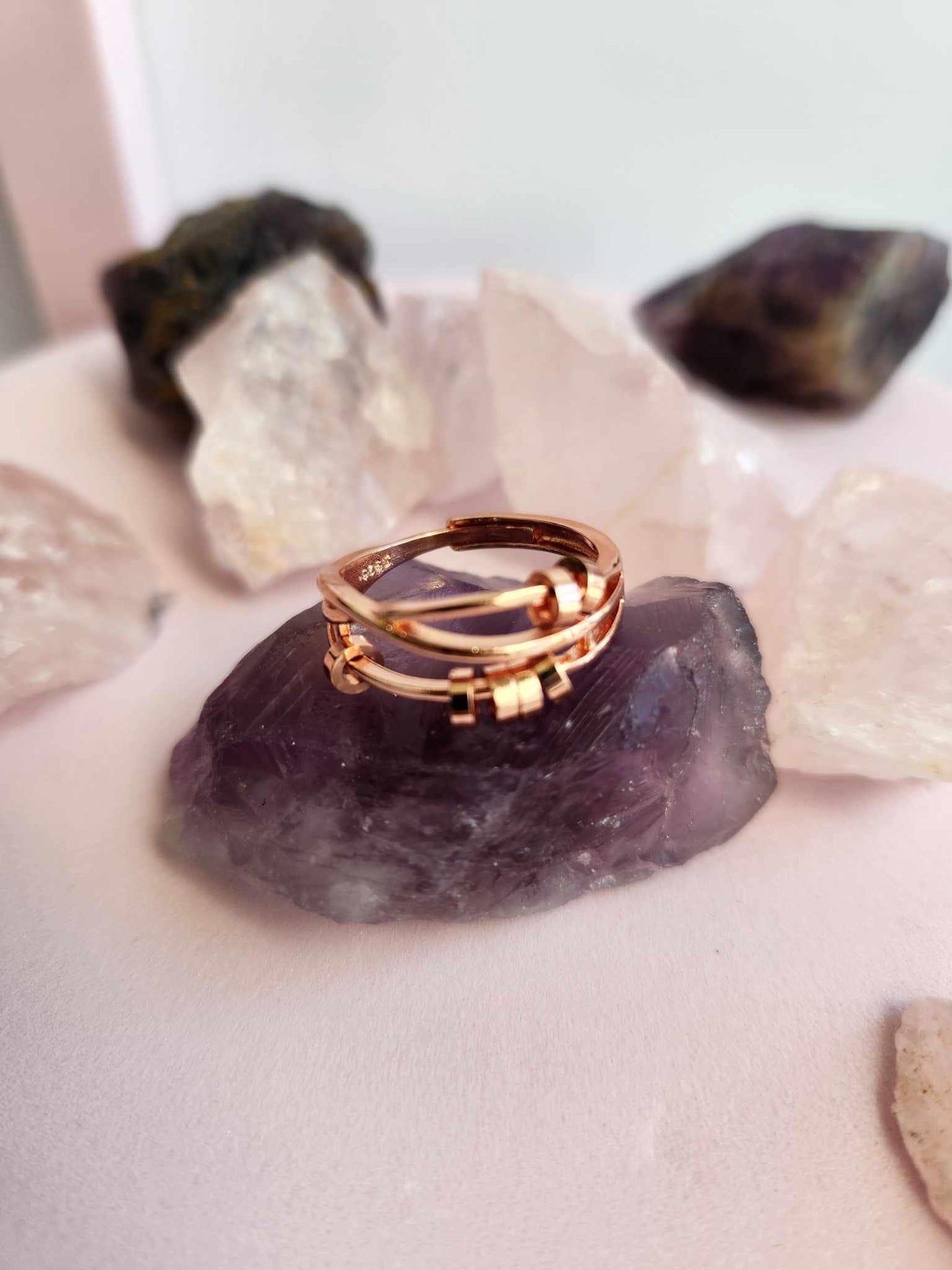The Radiant Collection - Rose Gold Fidget Spinner Ring