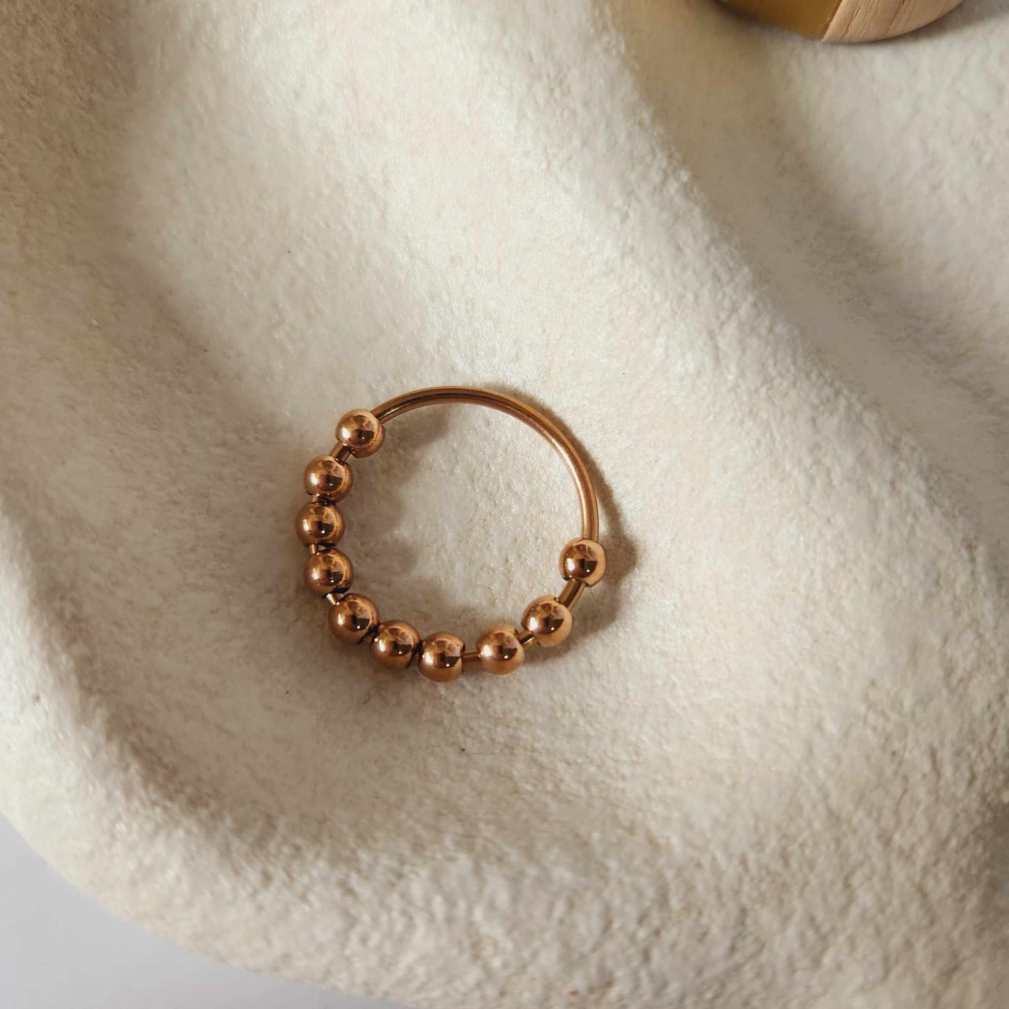 10 Beaded Ring - Rose Gold Fidget Anxiety Ring
