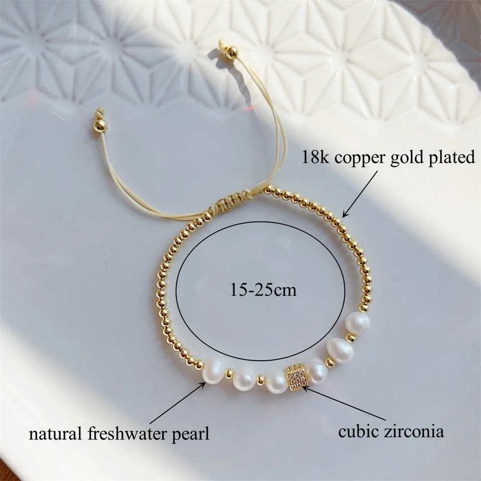Cube Fresh Water Pearl Fidget Bracelet - 18K Gold Plated Anxiety Relief Jewellery