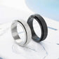 6mm Frosted Glitter Titanium Rotating Ring - Black - Mindful Rings