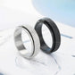 6mm Frosted Glitter Titanium Rotating Ring - Silver - Mindful Rings