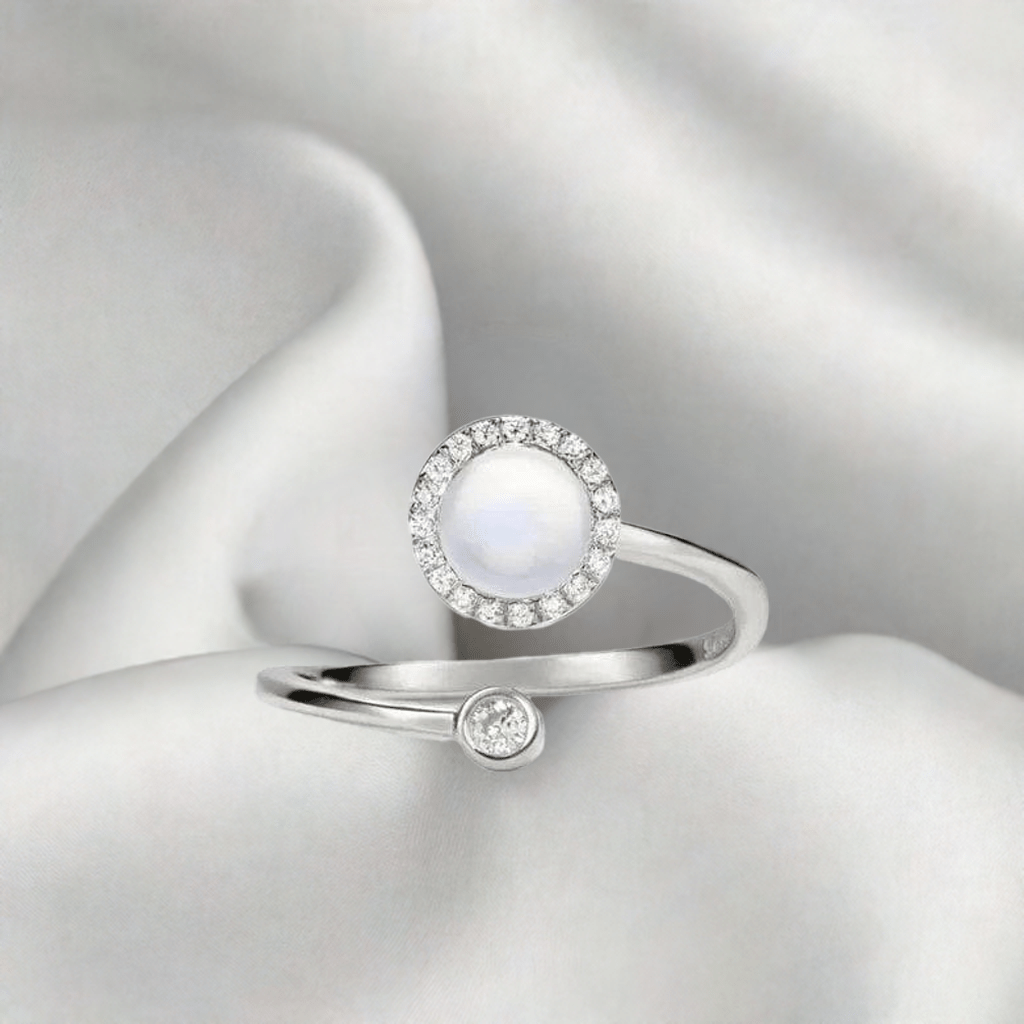 .925 Sterling Silver - Opal Fidget Spinner Ring - Mindful Rings