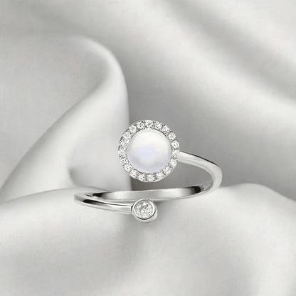 .925 Sterling Silver - Opal Fidget Spinner Ring - Mindful Rings