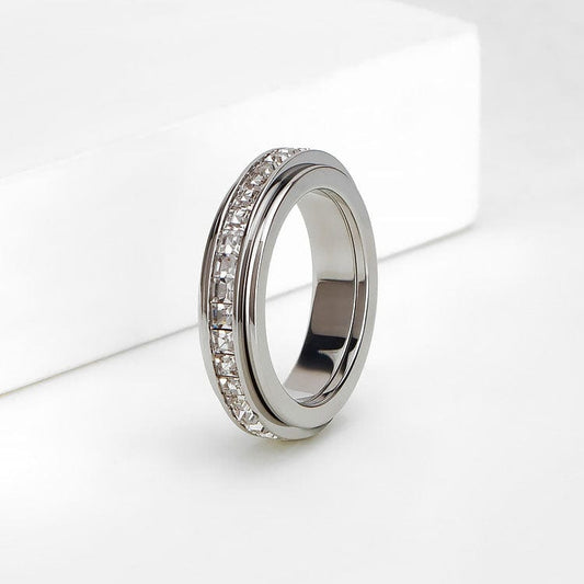 The Essence Collection Mindful Rings - Sterling Silver Fidget Rotating Spinner Ring - Mindful Rings