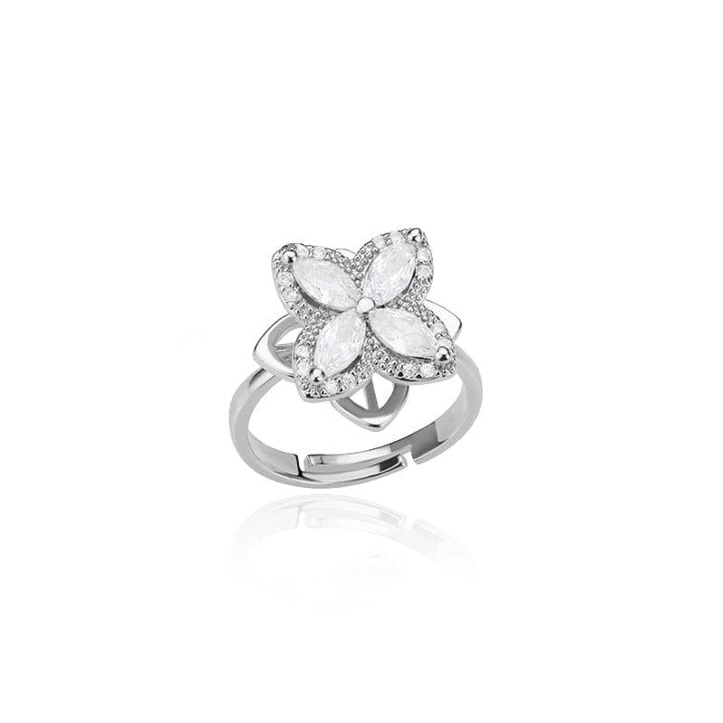 The Present Collection - Daisy Cz Gem Fidget Spinner Ring