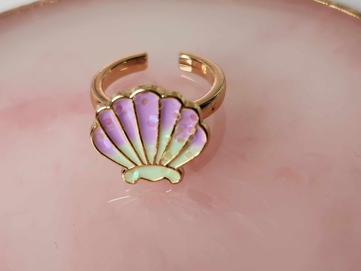 The Mia - Sea Shell Kids Fidget Spinner Ring