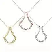 Elegant U - Shaped Pendant Necklaces Ring Holder Holding Special Necklace - Silver, Gold & Rose Gold - Mindful Rings