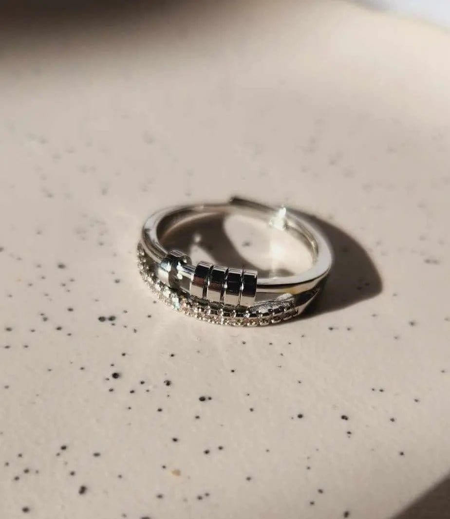 Eternal Elegance Collection - Sterling Silver Fidget Anxiety Ring - Mindful Rings