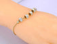 Gold Plated Stainless Steel 5 Cz Bead Bracelet - Anxiety Relief Jewellery - Mindful Rings