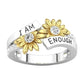 I am Enough Sunflower Positive Affirmation Collection - Mindful Rings