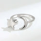 Mindful Anxiety Fidget Star and Moon Ring Silver - Mindful Rings