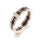 3 Part Rose Gold Stainless Steel Cz Gem Ring - Spinning Anxiety Ring