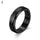 6mm Frosted Glitter Titanium Rotating Ring - Black