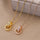 Double Loop Stainless Steel Gold Plated Circle Loop Necklace -  Anxiety Relief Jewellery