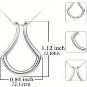 Elegant U-Shaped Pendant Necklaces Ring Holder Holding Special Necklace - Silver, Gold & Rose Gold.