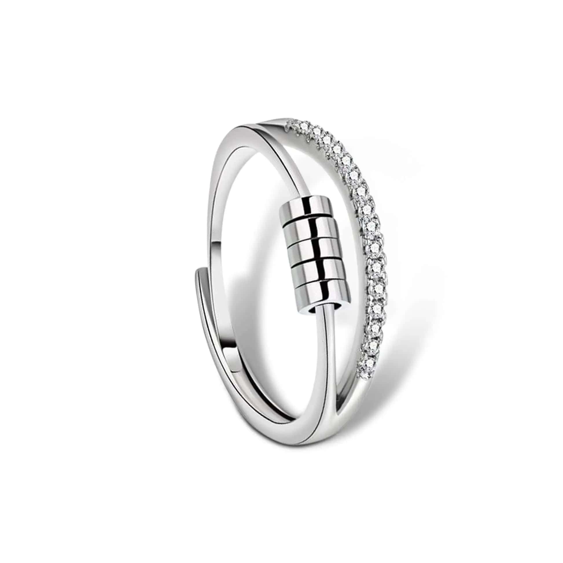 Mindful Rings Anxiety Ring Eternal Elegance Collection - Sterling Silver Fidget Anxiety Ring