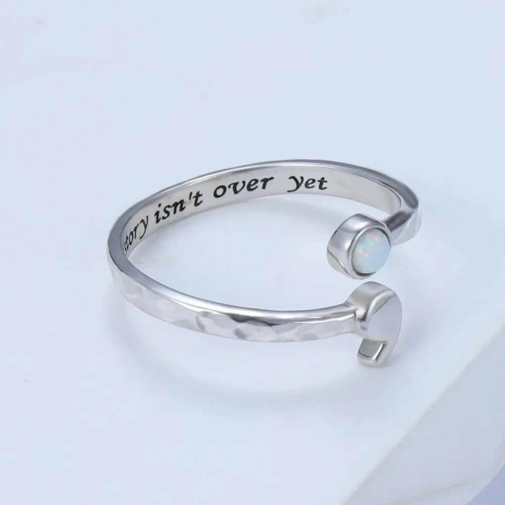 Mental Health Matters - Opal 925 Sterling Silver Semicolon "My Story Isnt Over Yet" Engraving.