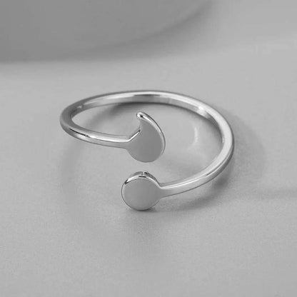 Mental Health Matters - Silver Semicolon  Adjustable Size 5 to 10.