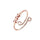 Rose Gold 3 Bead Ring -  Rotating Fidget Anxiety Ring