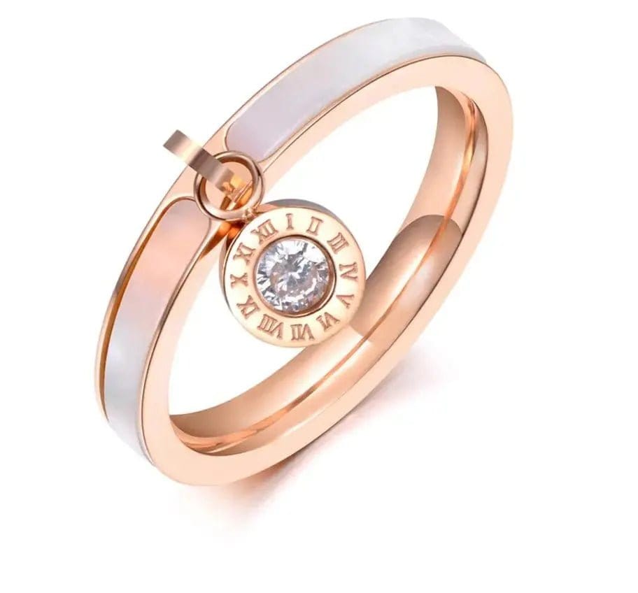 Mindful Rings Anxiety Ring Rose Gold Plated Fidget Dangle Anxiety Sensory Relief Ring