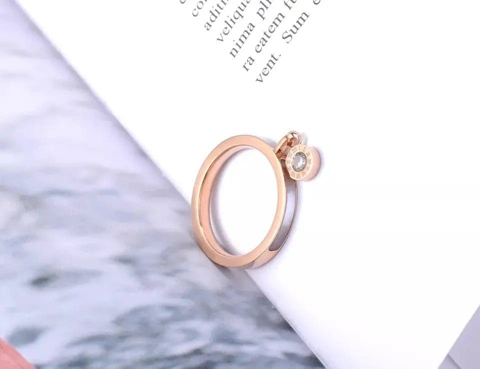 Mindful Rings Anxiety Ring Rose Gold Plated Fidget Dangle Anxiety Sensory Relief Ring