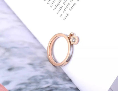 Mindful Rings Anxiety Ring Rose Gold Plated Fidget Dangle Anxiety Sensory Relief Ring