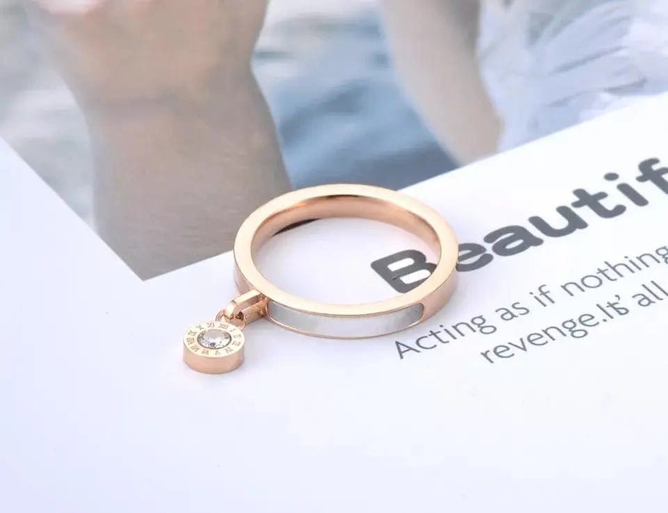 Mindful Rings Anxiety Ring Rose Gold Plated Fidget Dangle Anxiety Sensory Relief Ring