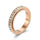 Rose Gold Plated Single Line Gem Essential Ring -  Rotating Fidget Anxiety Ring