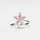 The Breath Collection Mindful Rings .925 Sterling Silver - Pink Flower Fidget Spinner Ring