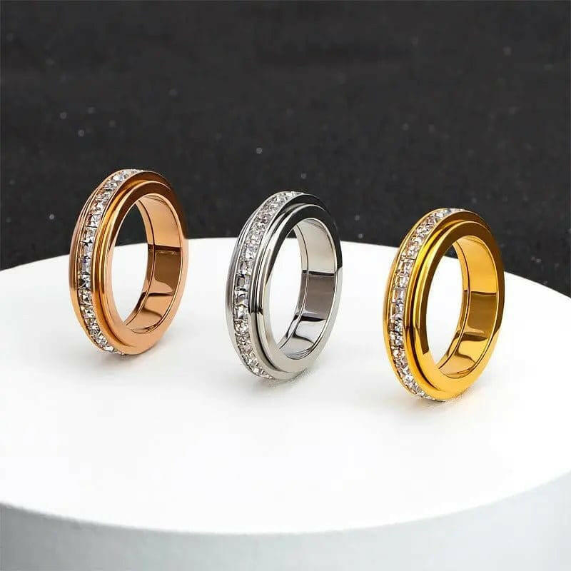 Mindful Rings Anxiety Ring The Essence Collection Mindful Rings - Sterling Silver Fidget Rotating Spinner Ring