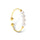 The Gold Plated - White Faux Pearl Fidget Anxiety Ring