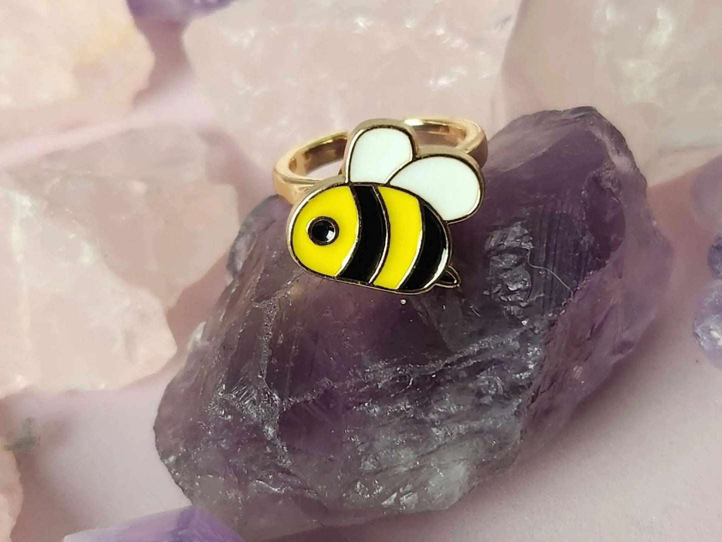 Mindful Rings Anxiety Ring The Hazel - Cute Bumble Bee Fidget Spinner Ring