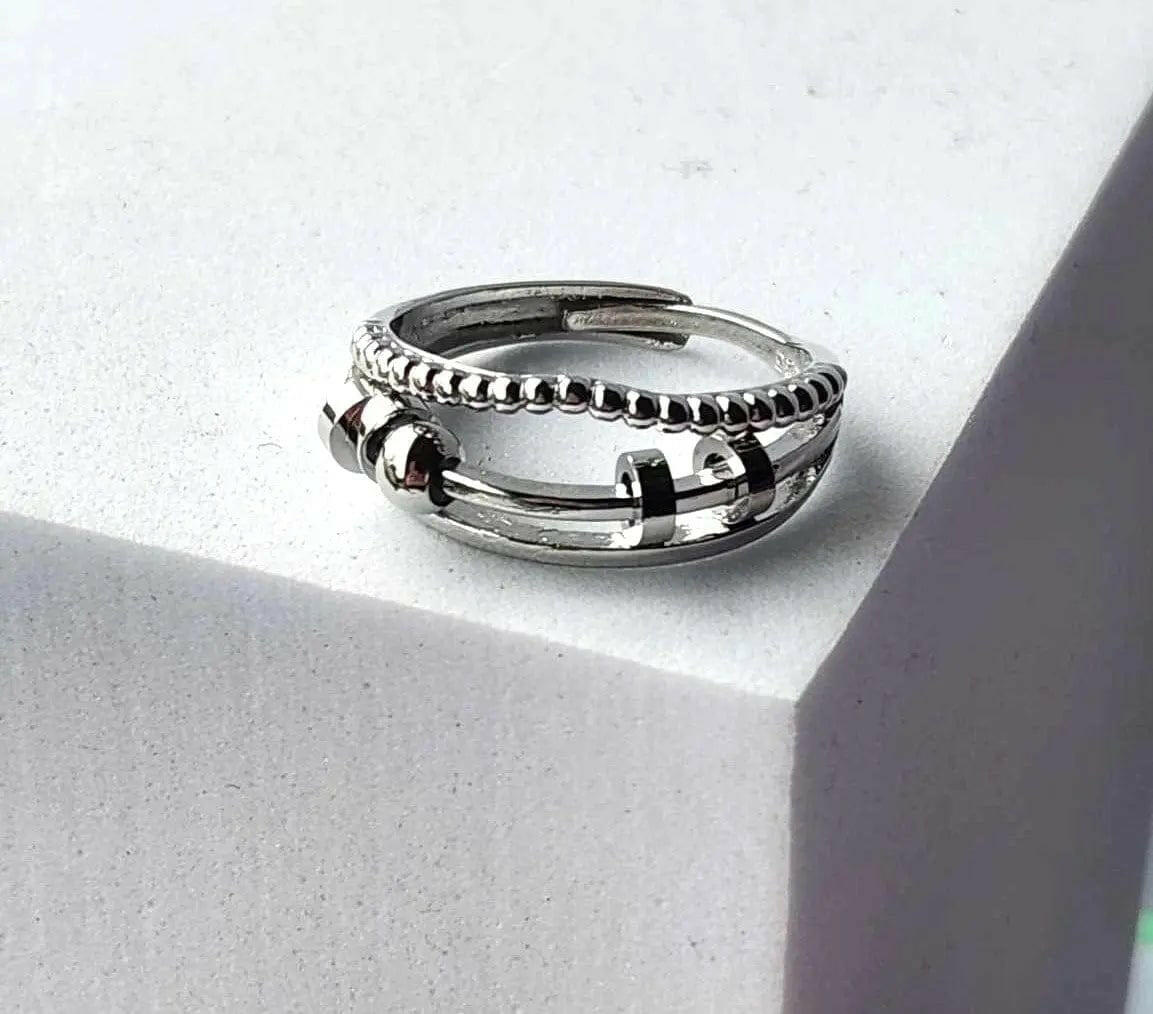 Mindful Rings Anxiety Ring Adjustable Size - One Size Fits All The Pure Collection Collection -  Fidget Spinner Ring