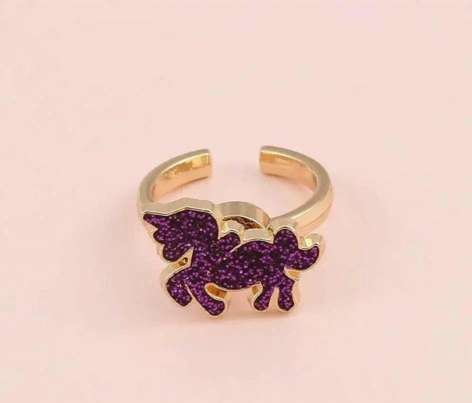 Mindful Rings Anxiety Ring The Rylie - Glitter Purple Unicorn Fidget Spinner Rings