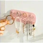 Wall Mount Ring Jewellery Holder Organiser White or Pink Storage.