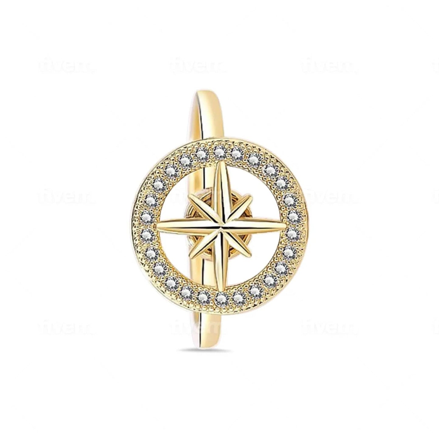 Oceanic Treasures Collection - Gold Plated Fidget Anxiety Ring - Mindful Rings