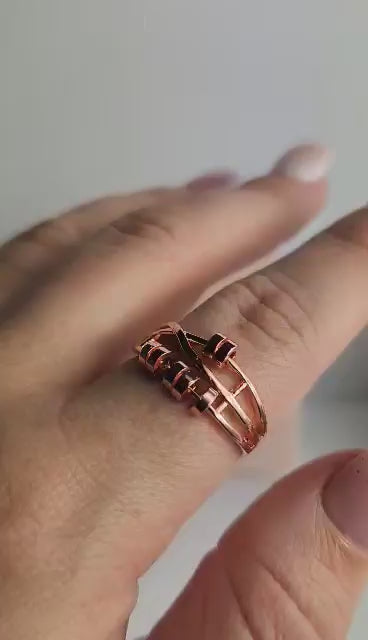 The Radiant Collection Rose Gold Fidget Spinner Ring Mindful Rings