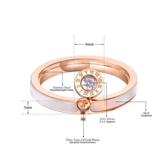 Rose Gold Plated Fidget Dangle Anxiety Sensory Relief Ring - Mindful Rings