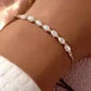 Single Rope 14k Gold Plated Stainless Steel Dainty Pearl Bead Bracelet - Anxiety Relief Jewellery - Mindful Rings