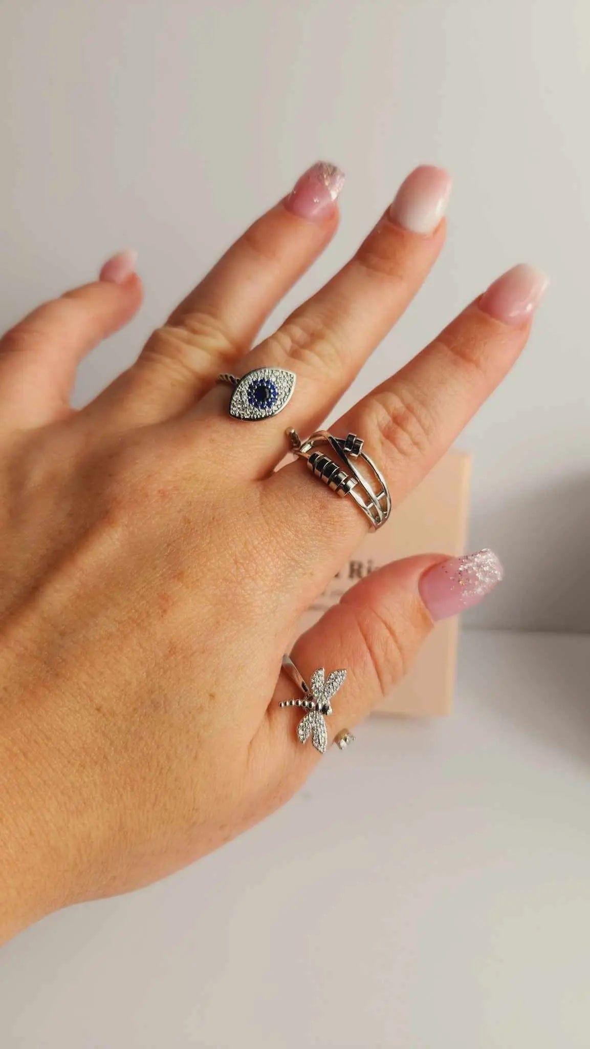 The Classic Bundle - Crystal Infused Fidget Spinner Rings - Mindful Rings