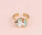 The Olivia - White and Blue Unicorn Kids Fidget Spinner Ring - Mindful Rings