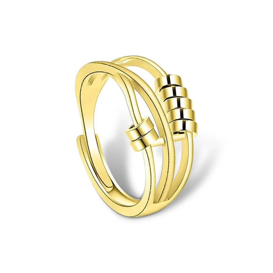 The Radiant Collection - Gold Plated Fidget Spinner Ring - Mindful Rings