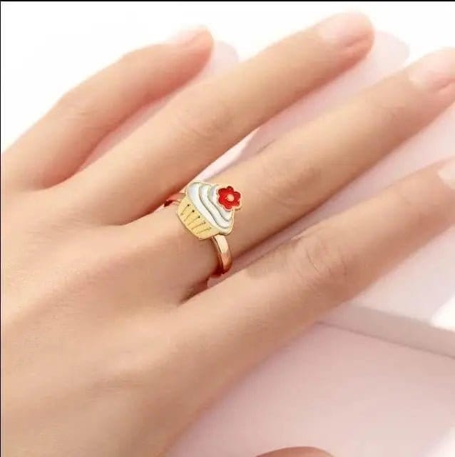 The Scarlett - Cupcake Kids Fidget Spinner Ring - Mindful Rings