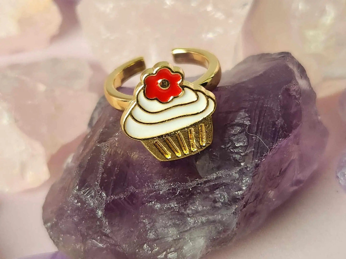 The Scarlett - Cupcake Kids Fidget Spinner Ring - Mindful Rings