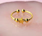 The Star Shine Collection - Gold Plated Fidget Spinner Ring - Mindful Rings