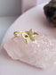 The Wellness Collection Mindful Rings - Gold Plated Iced Butterfly Fidget Spinner Ring - Mindful Rings