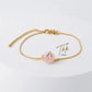 Titanium Crystal Heart Healing Bracelet Gold Plated 16cm - Anxiety Relief Jewellery - Mindful Rings